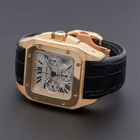 cartier santos 100 gold ebay|cartier santos 100 price list.